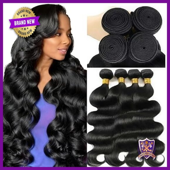 Brazilian Virgin Human Hair Extensions Body Wave 4 Bundles 12-18 Inch main image 5